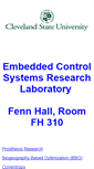 Mobile Screenshot of embeddedlab.csuohio.edu