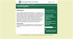 Desktop Screenshot of facultyprofile.csuohio.edu