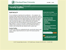 Tablet Screenshot of facultyprofile.csuohio.edu